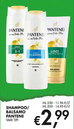 Coal Shampoo/ balsamo PANTENE offerta