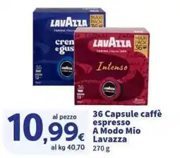Sigma Superstore 36 Capsule caffè espresso A Modo Mio Lavazza offerta
