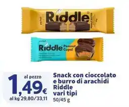 Sigma Superstore Snack con cioccolato e burro di arachidi Riddle offerta