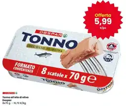 Interspar Tonno all'olio di oliva Despar offerta