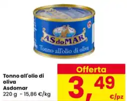 Interspar Tonno all'olio di oliva Asdomar offerta
