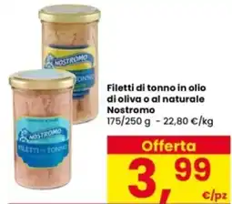 Interspar Filetti di tonno in olio di oliva o al naturale Nostromo offerta