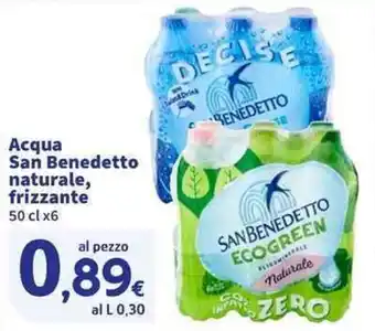 Acqua San Benedetto naturale, frizzante