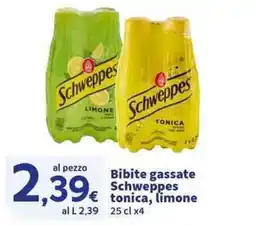 Sigma Superstore Bibite gassate Schweppes tonica, limone offerta