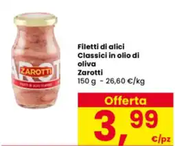 Interspar Filetti di alici Classici in olio di oliva Zarotti offerta
