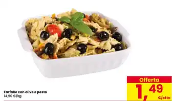 Farfalle con olive e pesto