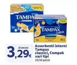 Sigma Superstore Assorbenti interni Tampax classici, Compak offerta