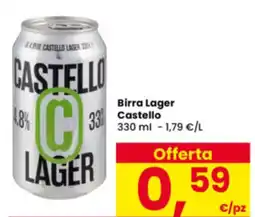 Interspar Birra Lager Castello offerta