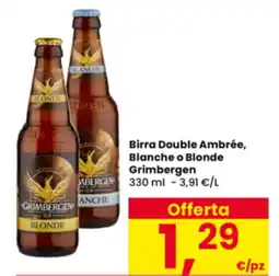 Interspar Birra Double Ambrée, Blanche o Blonde Grimbergen offerta