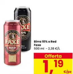 Interspar Birra 10% o Red Faxe offerta