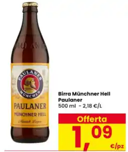 Interspar Birra Münchner Hell Paulaner offerta