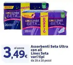 Sigma Superstore Assorbenti Seta Ultra con ali Lines Seta offerta