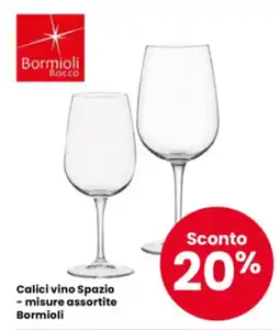 Interspar Calici vino Spazio Bormioli offerta