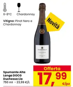 Interspar Spumante Alta Langa DOCG Duchessa Lia offerta