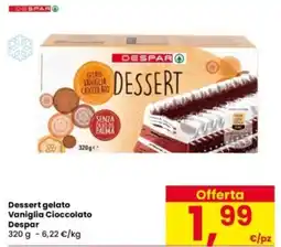 Interspar Dessert gelato Vaniglia Cioccolato Despar offerta