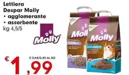 DeSpar Express Lettiera Despar Molly agglomerante, assorbente offerta