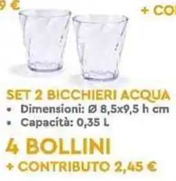 DeSpar Express Omada set 2 bicchieri acqua offerta