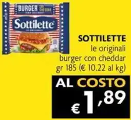 Maxi Supermercati SOTTILETTE le originali burger con cheddar offerta