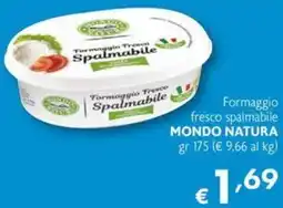 Maxi Supermercati Formaggio fresco spalmabile MONDO NATURA offerta