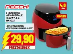 Risparmio Casa NECCHI FRIGGITRICE ARIA DIGITALE 1500W 4,6 LT NK8021 offerta