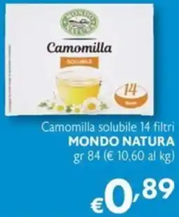 Maxi Supermercati Camomilla solubile 14 filtri MONDO NATURA offerta
