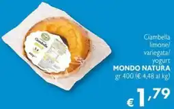 Maxi Supermercati Ciambella limone/ variegata/ yogurt MONDO NATURA offerta