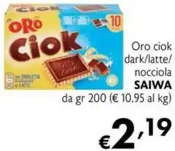 Maxi Supermercati Oro ciok dark/latte/ nocciola SAIWA offerta