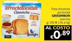 Maxi Supermercati Fette biscottate porzionate GRISSINBON offerta