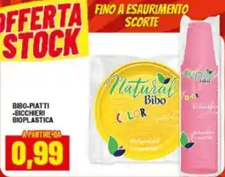 Risparmio Casa Bibo, piatti, bicchieri bioplastica offerta