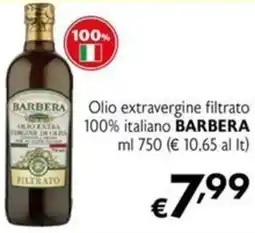 Maxi Supermercati Olio extravergine filtrato 100% italiano BARBERA offerta