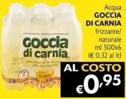 Maxi Supermercati Acqua GOCCIA DI CARNIA frizzante/ naturale offerta