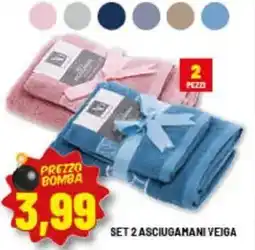 Risparmio Casa Set 2 asciugamani veiga offerta