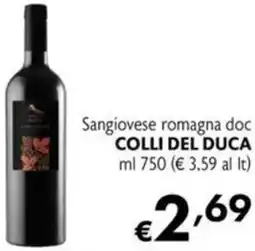 Maxi Supermercati Sangiovese romagna doc COLLI DEL DUCA offerta