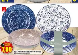 Risparmio Casa Set 4 piatti piani fondi, frutta, ciotole offerta