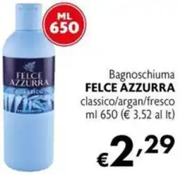 Maxi Supermercati Bagnoschiuma FELCE AZZURRA classico/argan/fresco offerta