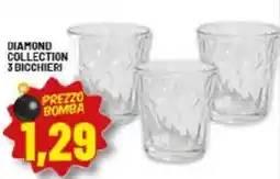 Risparmio Casa Diamond collection 3 bicchieri offerta
