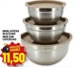Risparmio Casa Insalatiera in acciaio inox con coperchio offerta