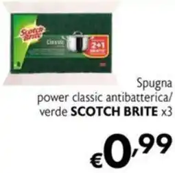 Maxi Supermercati Spugna power classic antibatterica/ verde SCOTCH BRITE X3 offerta
