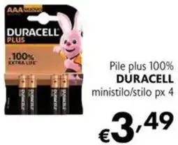 Maxi Supermercati Pile plus 100% DURACELL ministilo/stilo px 4 offerta