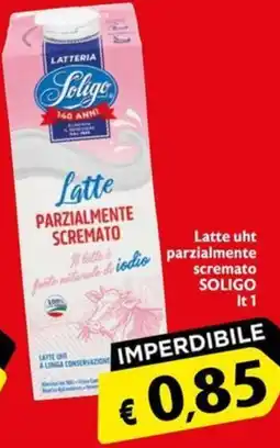 Maxi Supermercati Latte uht parzialmente scremato SOLIGO offerta