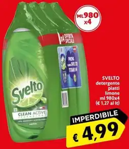 Maxi Supermercati SVELTO detergente piatti limone offerta