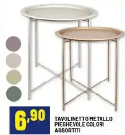 Risparmio Casa Tavolinetto metallo pieghevole colori offerta