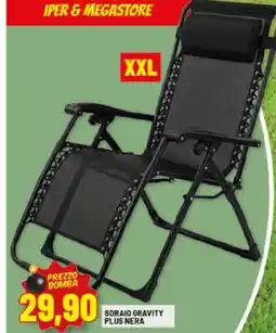 Risparmio Casa Sdraio gravity plus nera offerta