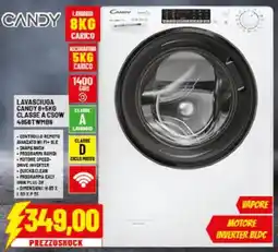 Risparmio Casa CANDY LAVASCIUGA CANDY 8+5KG CLASSE A CSOW 4856TWMB6 offerta