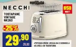 Risparmio Casa NECCHI TOSTAPANE VINTAGE NK263 offerta
