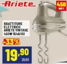 Risparmio Casa Ariete SBATTITORE ELETTRICO ARIETE VINTAGE 450W 1548/03 offerta
