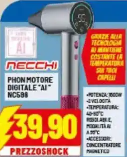 Risparmio Casa NECCHI PHON MOTORE DIGITALE "AI" NC598 offerta