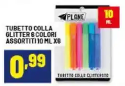 Risparmio Casa Tubetto colla glitter 6 colori offerta