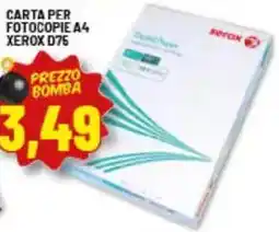 Risparmio Casa Carta per fotocopie A4 xerox D75 offerta