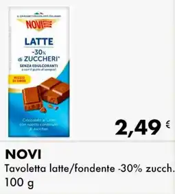 Iper Tosano NOVI Tavoletta latte/fondente -30% zucch. offerta